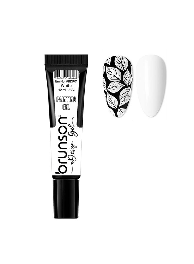 Gel Polish Nail Art Gel Liner - 1 pcs 12ml Classic Color Gel Art Paint for Nails Built Thin French Line Nail Art Brush in Gel Pens Soak off Manicure Salon Nails Art BDP01