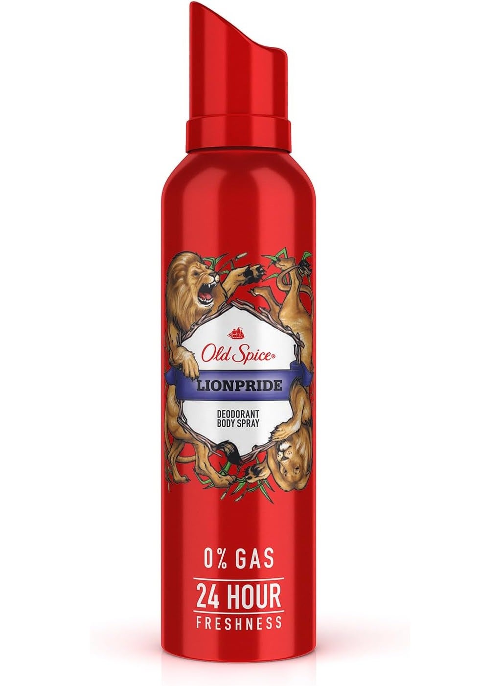 Old Spice LIONPRIDE No Gas 24 hour Long Lasting Freshness Deodorant Perfume Body Spray For Men, 140ml