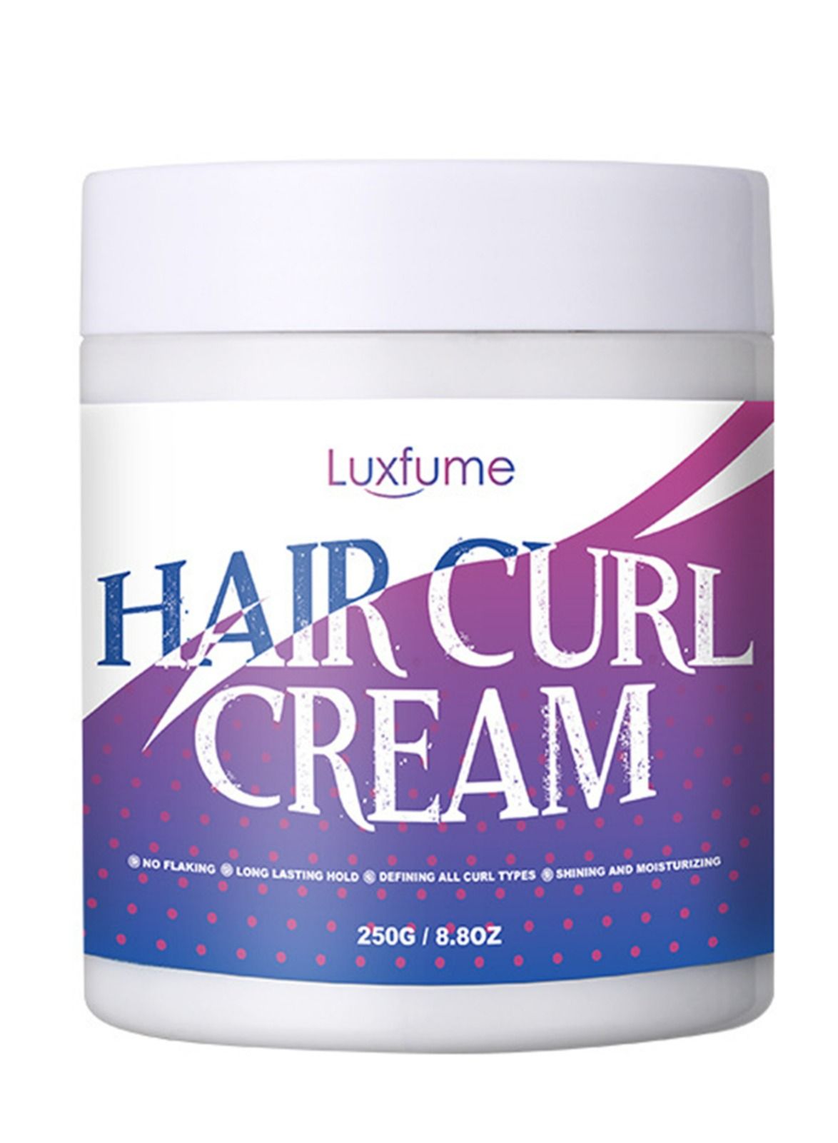 Hair Curl Cream Anti Frizz Curl Defining Cream ,Moisturizing Nourishing Hairstyle , Hair Care Styling Cream for All Hair Types , Vegan friendly 250g