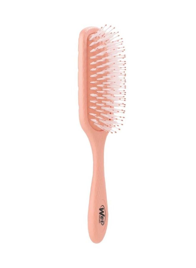 Go Green Treatment & Shine, Pink, Shine Brush, Coconut Oil Infused Hairbrush Innovation, Eco Friendly, Biodegradable Material, Shine Enhancement, Natural Oil