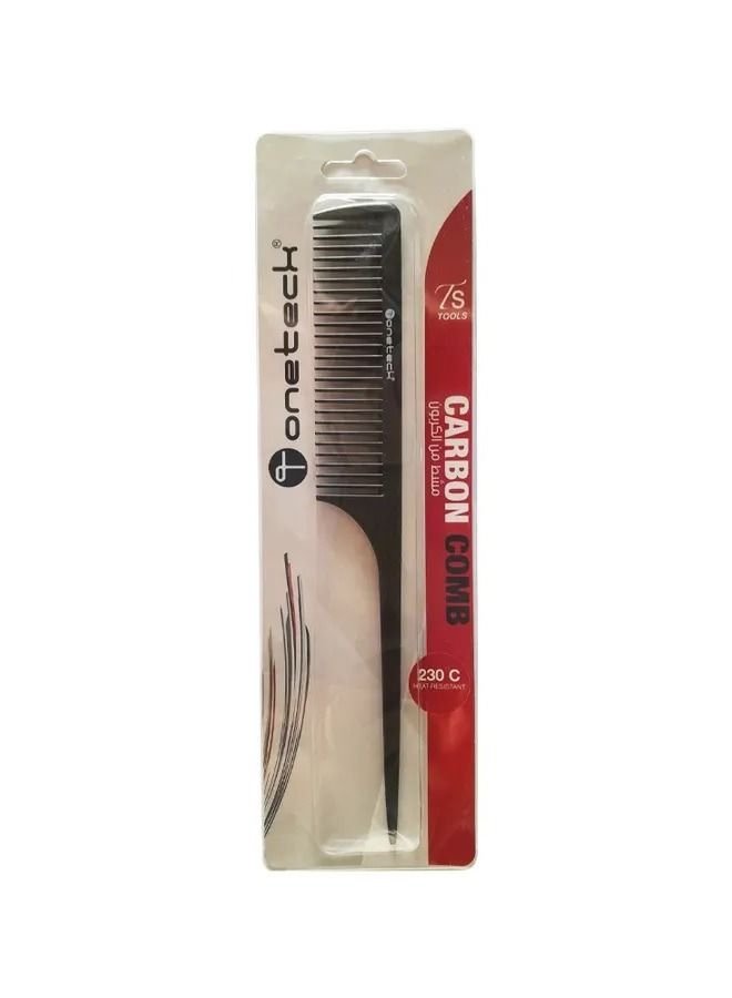 Onetech Carbon Comb 1711 – Professional Heat-Resistant, Anti-Static Hair Cutting Comb for Precision Styling