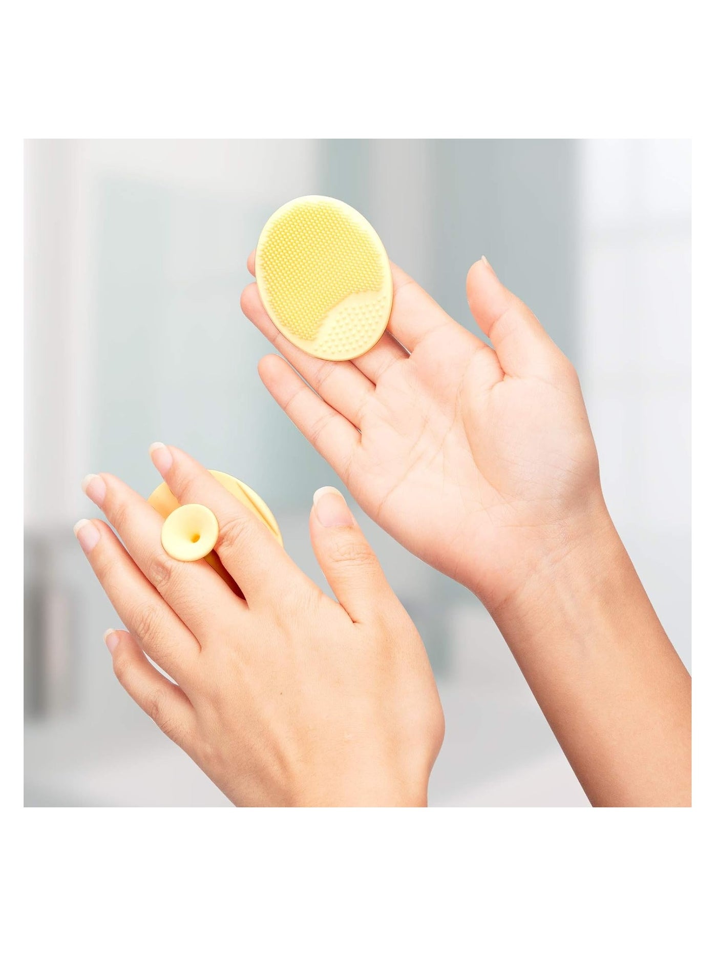 4 Pack Face Scrubber,JEXCULL Soft Silicone Facial Cleansing Brush Face Exfoliator Blackhead Acne Pore Pad Cradle Cap Face Wash Brush for Deep Cleaning Skin Care