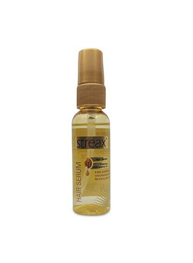 Streax Hair Serum 50ml, Hair serum for Dry & Frizzy Hair,for Women & Men, for Curly Hair, Wavy Hair, Straight Hair, Silk & Shine Vitalised with Walnut Oil
