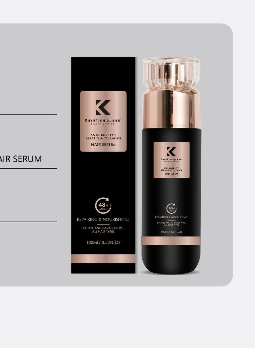 Anti-Hair Loss Keratin & Collagen Hair Serum For Repairing & Nourishing 100 ml