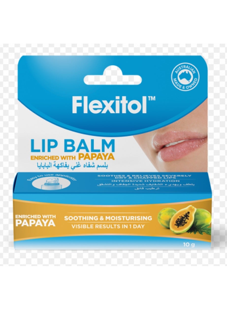 FLEXITOL PAPAYA LIP BALM 10G