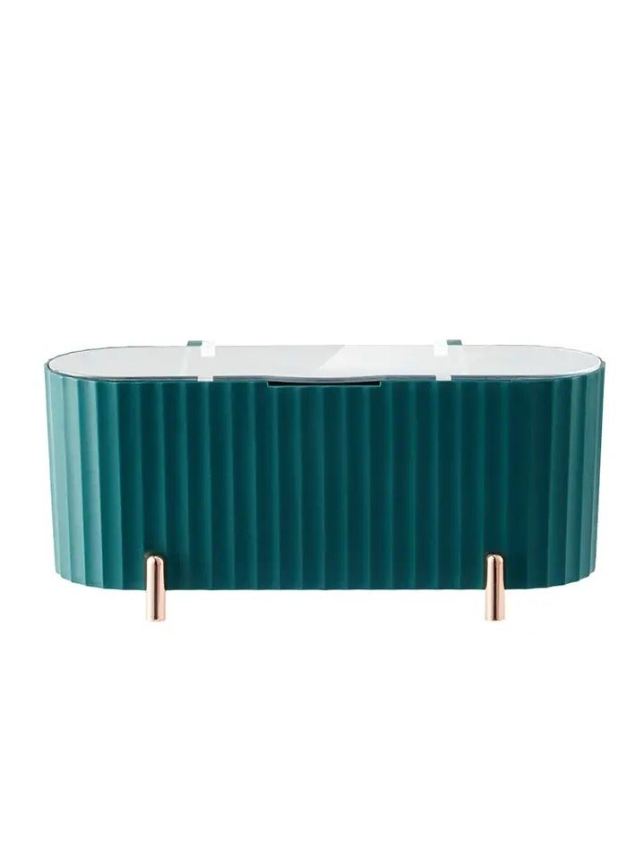 Dustproof Desktop Cosmetic Storage Box keep Your Makeup,Swabs , and Jewerly Organized and Protected