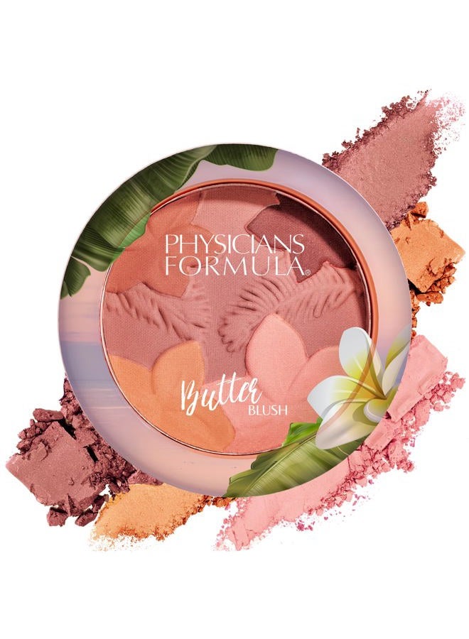 Matte Monoi Butter Blush Makeup Powder, Mauvy Mattes, Dermatologist Tested