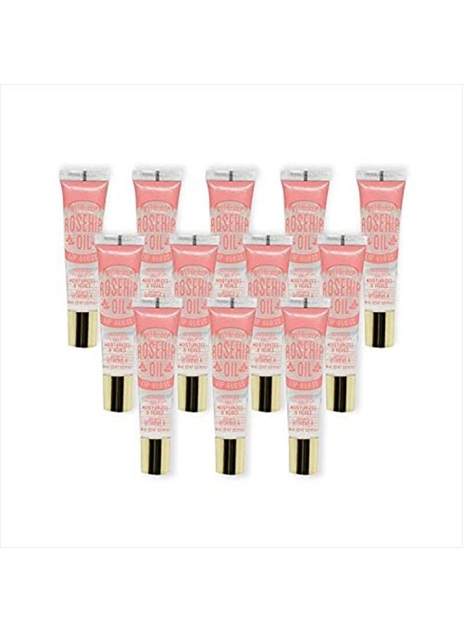 Broadway Clear Lip Gloss 0.47oz/14ml 12Pcs (Rosehip Oil)