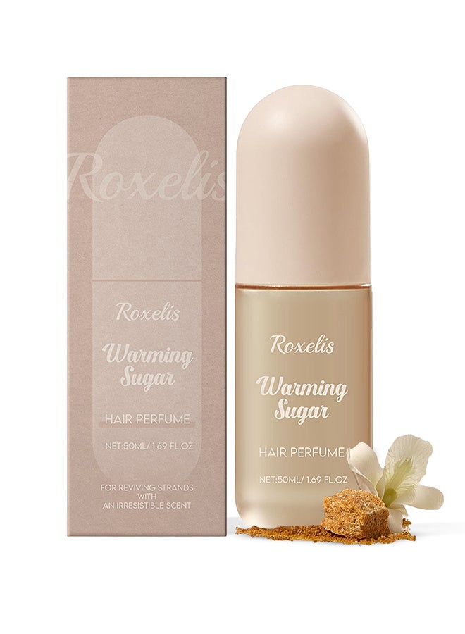 Warming Sugar Hair Perfume For Women, Clean, Deodorizing And Patented Odor-Eliminating Technology, Body Mist, Freshen Hair, Body And Pillows, Sweet Citrus And Warm Vanilla Scent, 50ML