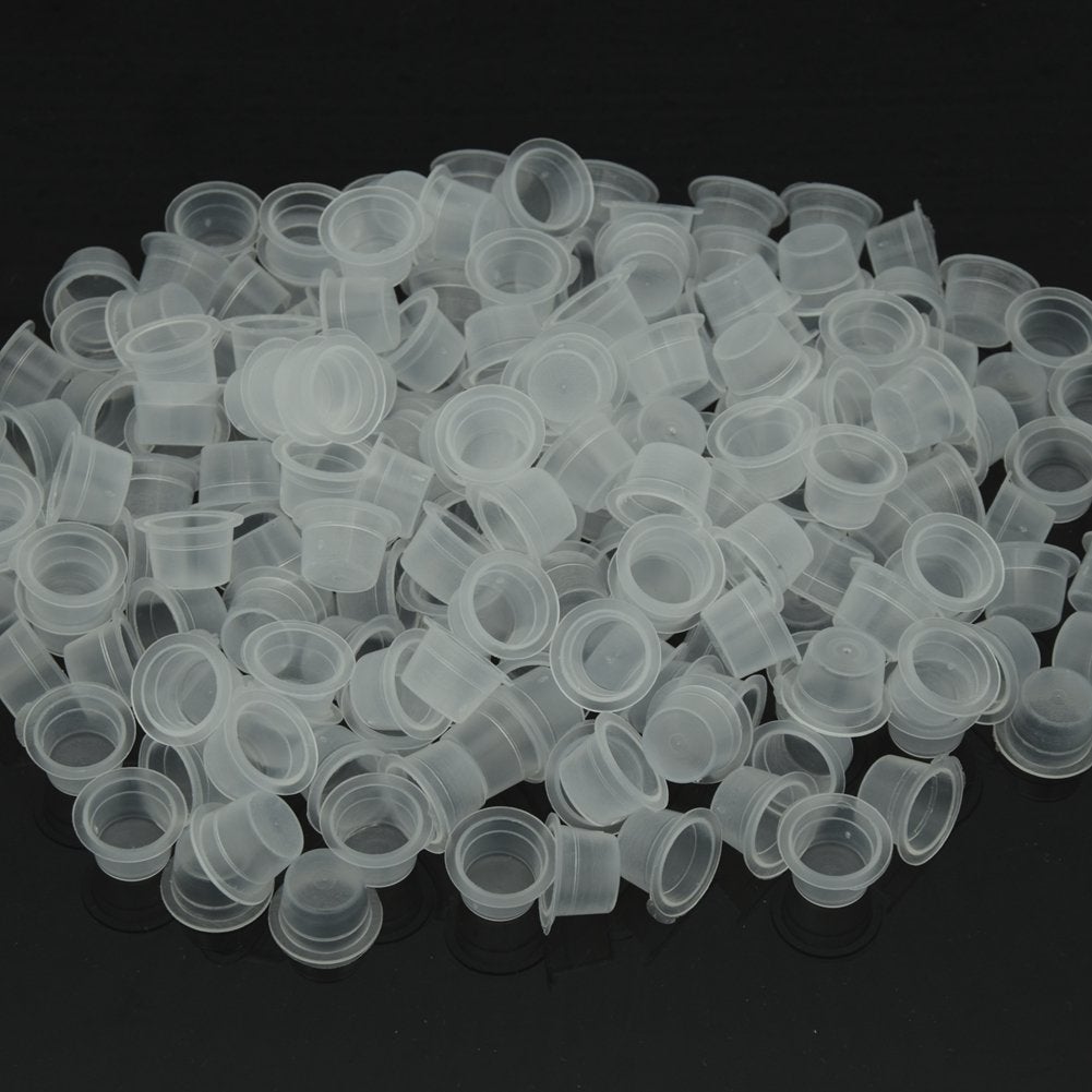 Pigment Cups for Microblading,New Star Tattoo 300pcs/bag 13mm Medium Tattoo Ink Rings Disposable for Microblading Pigment Cups