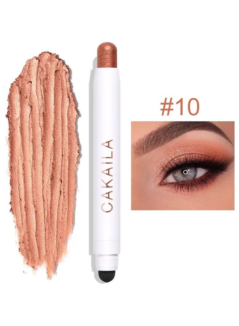 Vibrant Shimmer Eyeshadow Stick - 2-in-1 Creamy Eye Brightener & Highlighter with Soft, Smooth, Easy-to-Apply Formula for Music Festival, Party, and Everyday Use - Long-Lasting, Water-Resistant, and Cruelty-Free color 10