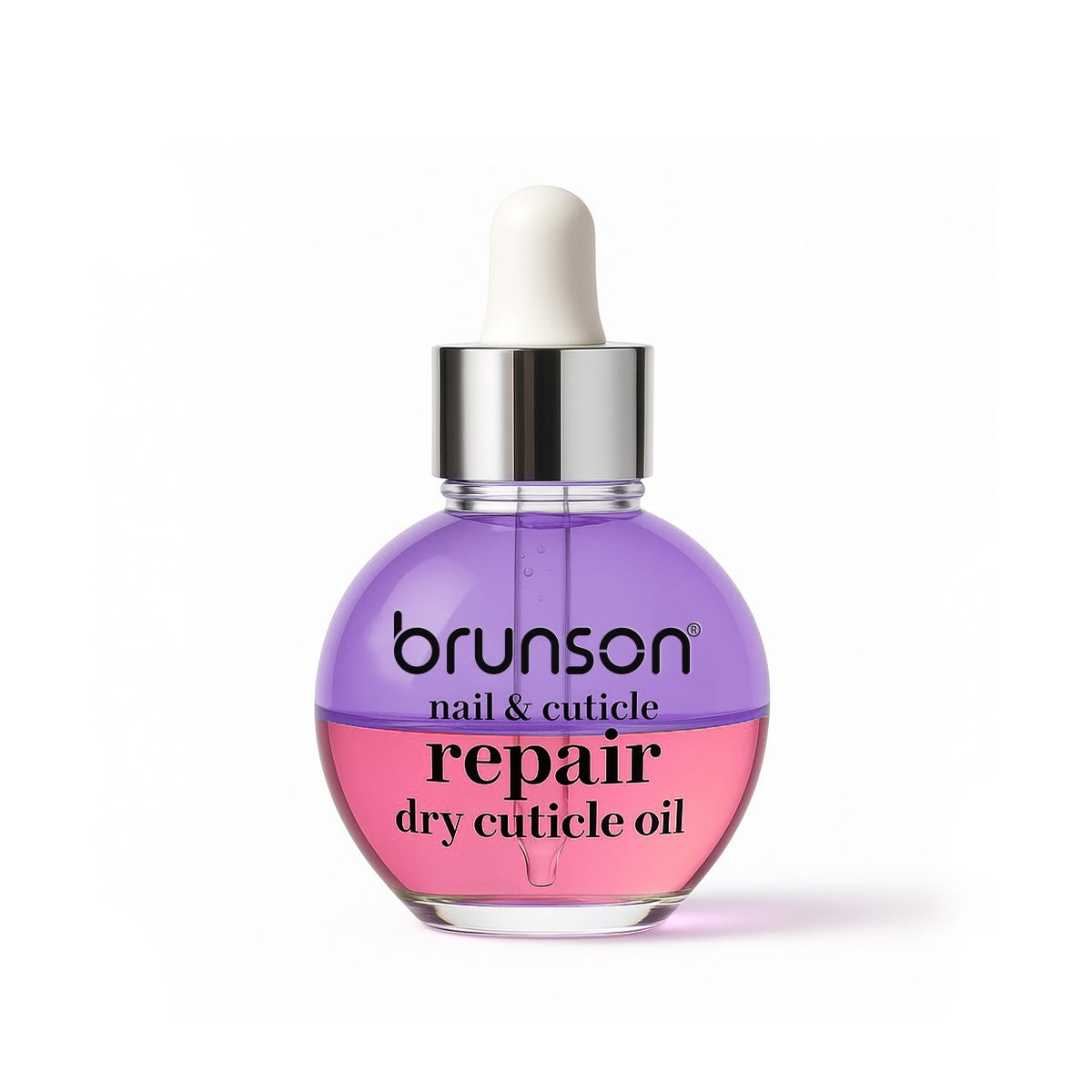 Brunson Nail and Cuticle Repair Oil 30ml Double Layer Hydrating and Nourishing Cuticle Oil with Vitamin E Salon Quality Cuticle Oil for Dry Brittle Nails and Nail Growth Quick Absorbing and Non Greasy