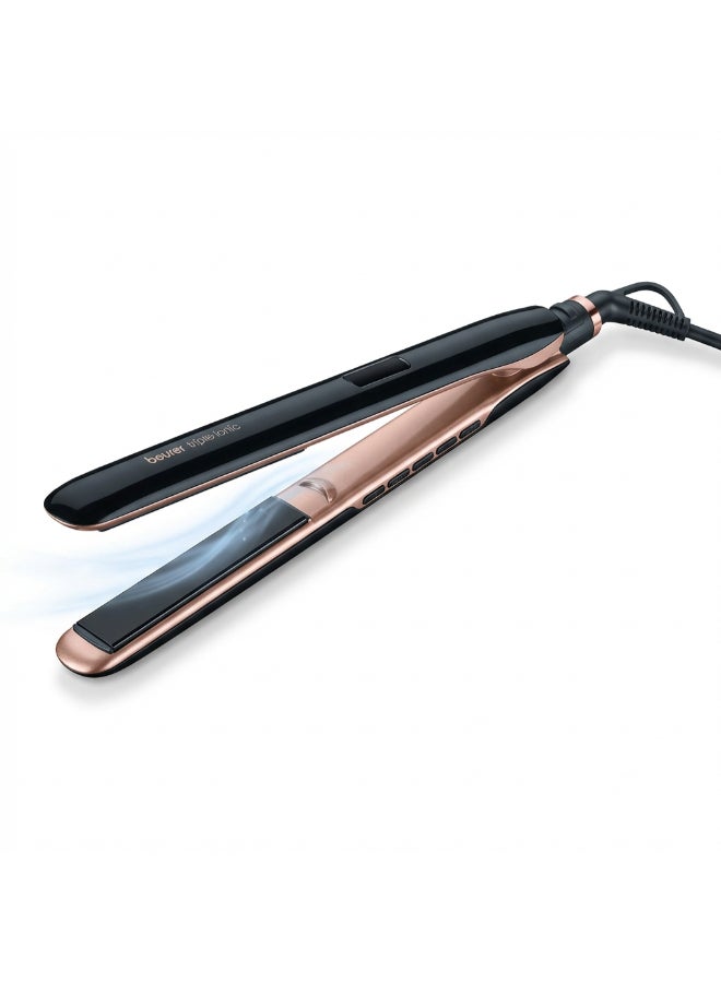 HS 80 Professional Hair Straightener, Ion Technology for Smooth And Shiny Hair, Adjustable Temperature, Ceramic Coated Floating Plates, LED Display, Fast Heating, Auto Shut-Off