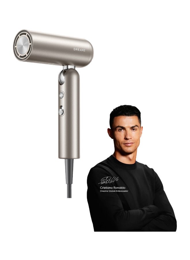 Dreame Pocket High Speed Hair Dryer, 3 Folding Shapes, 300g, 110,000 rpm Motor, 57°C Constant Temperature, 40 Seconds Drying, AHD51-GOLD