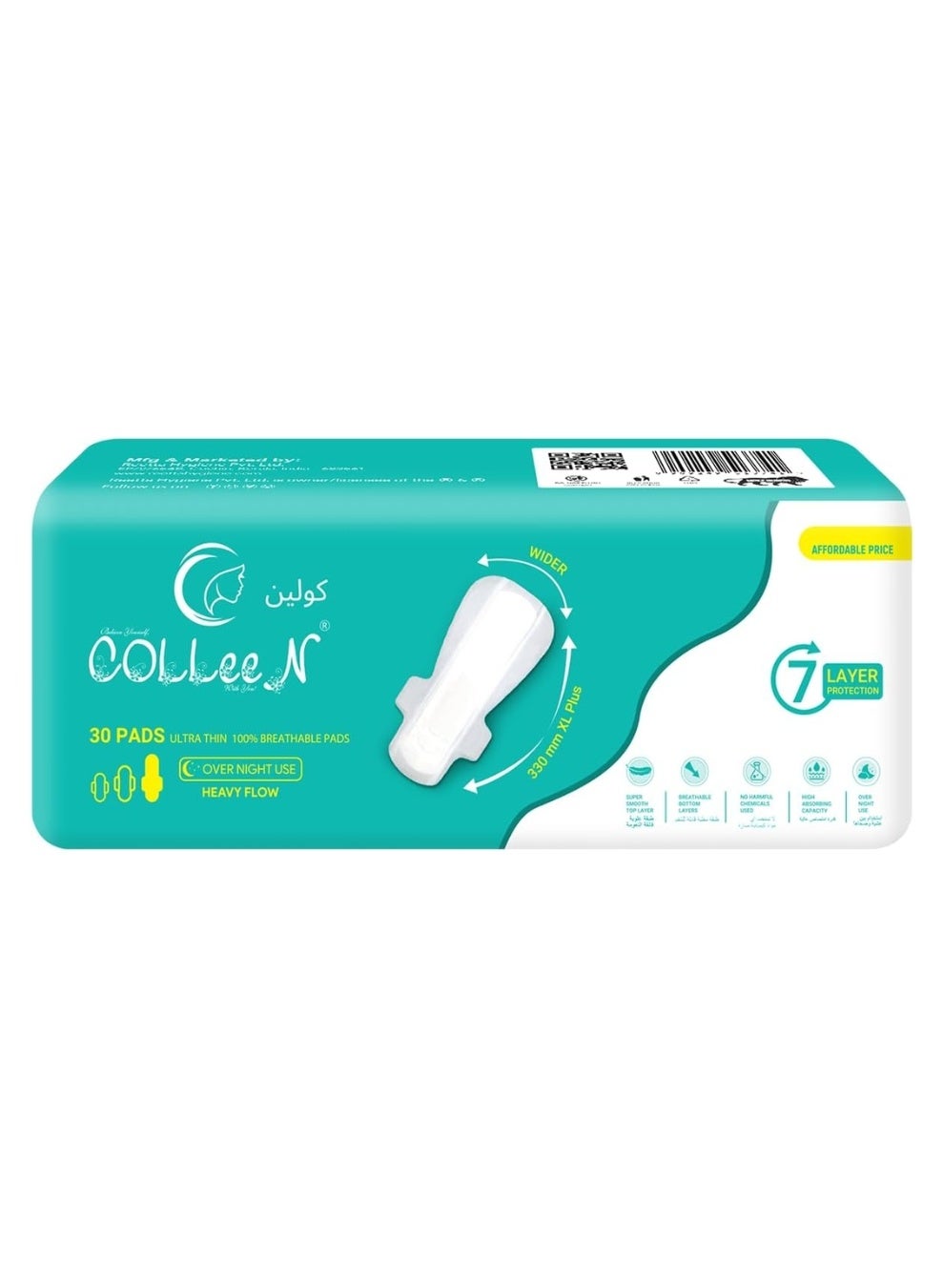 Colleen Ultra Breathable sanitary Napkin XL+ 330mm Night Use 30 ultra thin Pad || heavy flow sanitary pads |Non Toxic pad