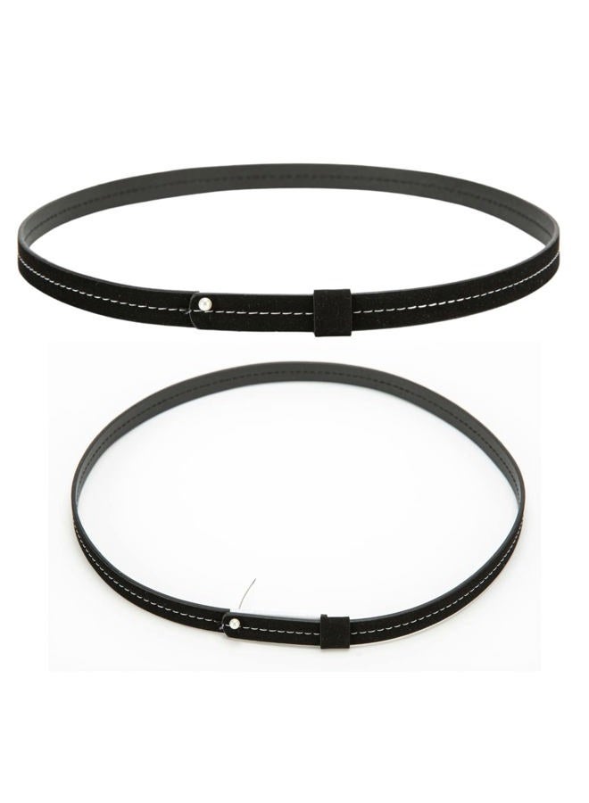 Hat Bands for Cowboy and Cowgirl Western Accesories for Men and Women Leather Style Hat Belt Band Black