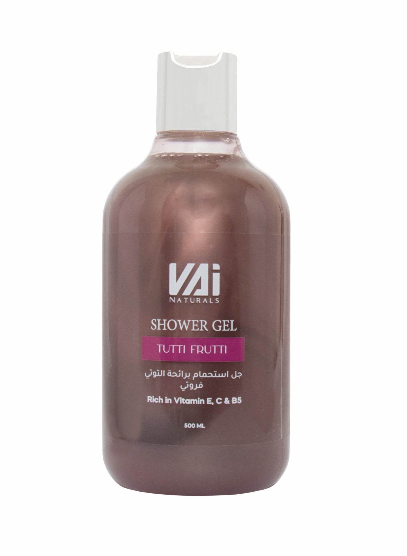 Vai Naturals Shower Gel with Tutti Frutti – 500ml | Deep Cleansing, Moisturizing & Invigorating Scent