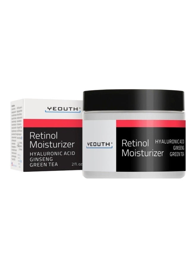 Retinol Moisturizer With Hyaluronic Acid, Ginseng, Green Tea, 2Oz