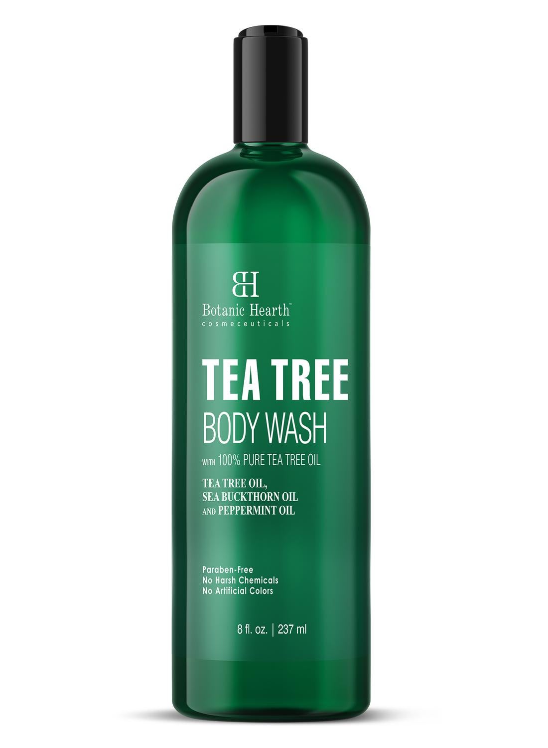 Tea Tree Body Wash with Sea Buckthorn Oil, Peppermint Oil | Detoxifies & Rejuvenates | Long Lasting Fragrance | Sulphate & Paraben Free | Shower Gel for Men and Women | 245ml - image 5