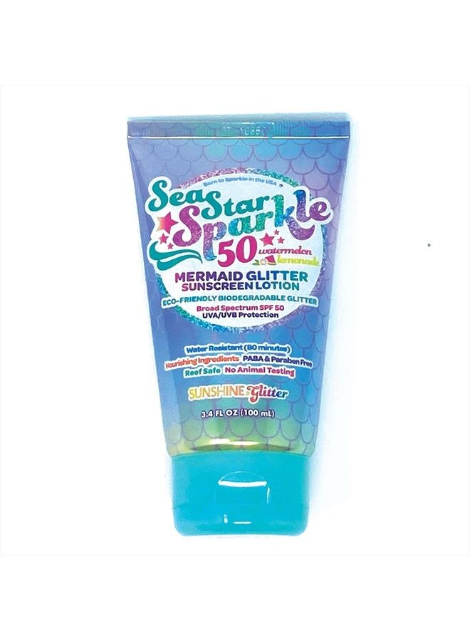 Sea Star Sparkle Mermaid SPF 50 Biodegradable Glitter Sunscreen