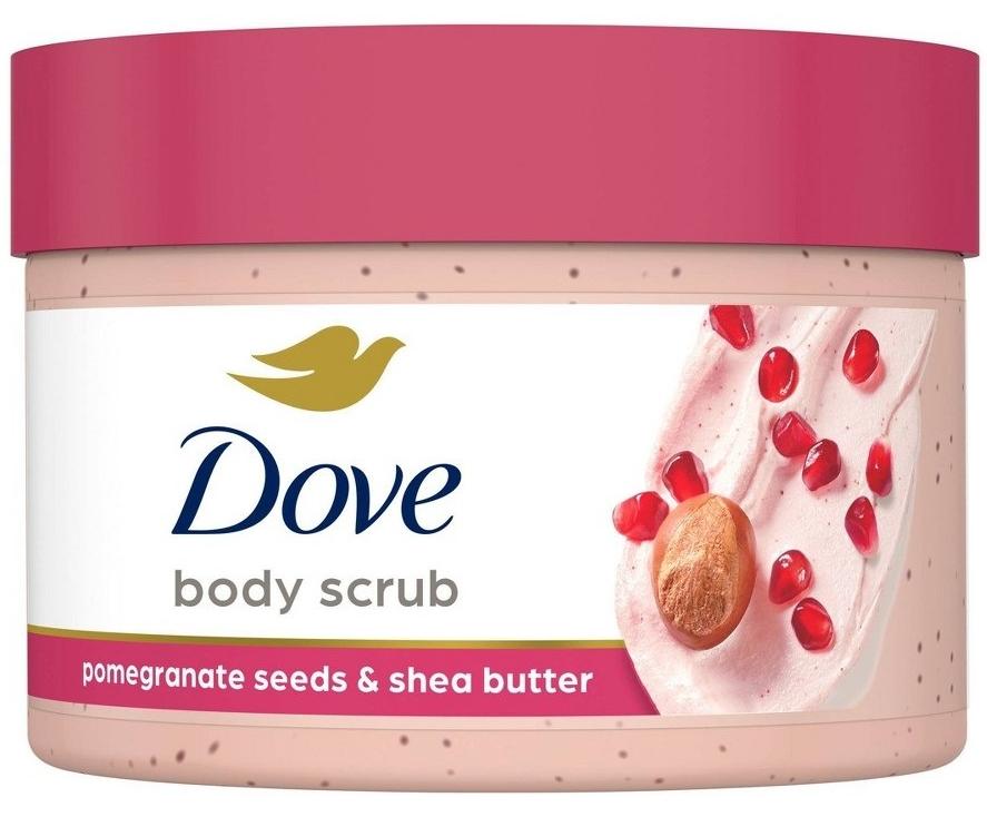 Body Polish Exfoliating Scrub Moisturizing Shea Butter And Pomegranate Seeds Nourishes Conditions Soft Skin Sulphate Free 298g
