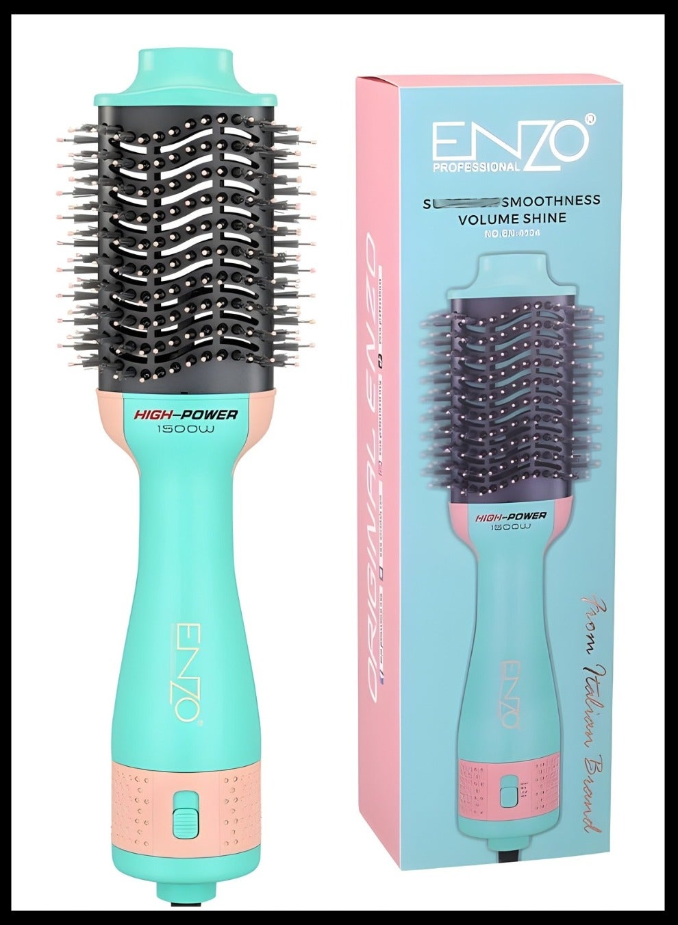 EN-4134 Hair Styling Comb – 3-in-1 Ionic Hair Styler for Drying, Straightening, Curling & Volumizing