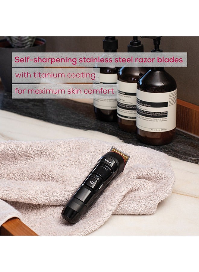 MN4X Beard Trimmer | 2 High Quality Stainless Steel Blades | 10 Cutting Lengths | 2-Level Fine Adjustment | Cordless Use | Waterproof | 3 Years Warranty - image 4