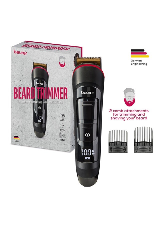 MN4X Beard Trimmer | 2 High Quality Stainless Steel Blades | 10 Cutting Lengths | 2-Level Fine Adjustment | Cordless Use | Waterproof | 3 Years Warranty - image 6