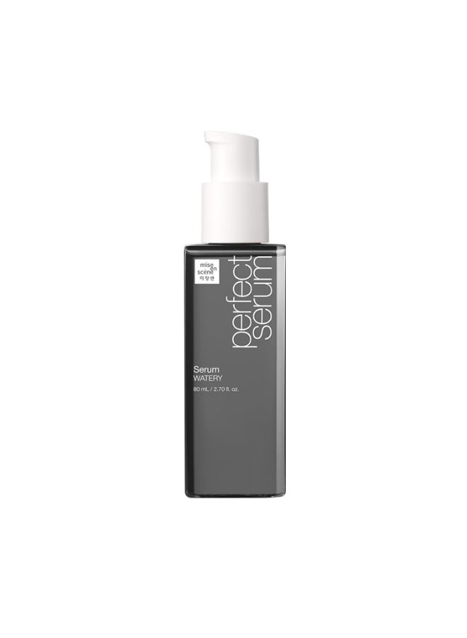 Mise En Scene Perfect Watery Serum for Hair Moisturizing - Korean Hair Argan Oils, Hair Essence for Hydrating with Citrus Scent, Derma Test Completed, 2.70 fl. Oz