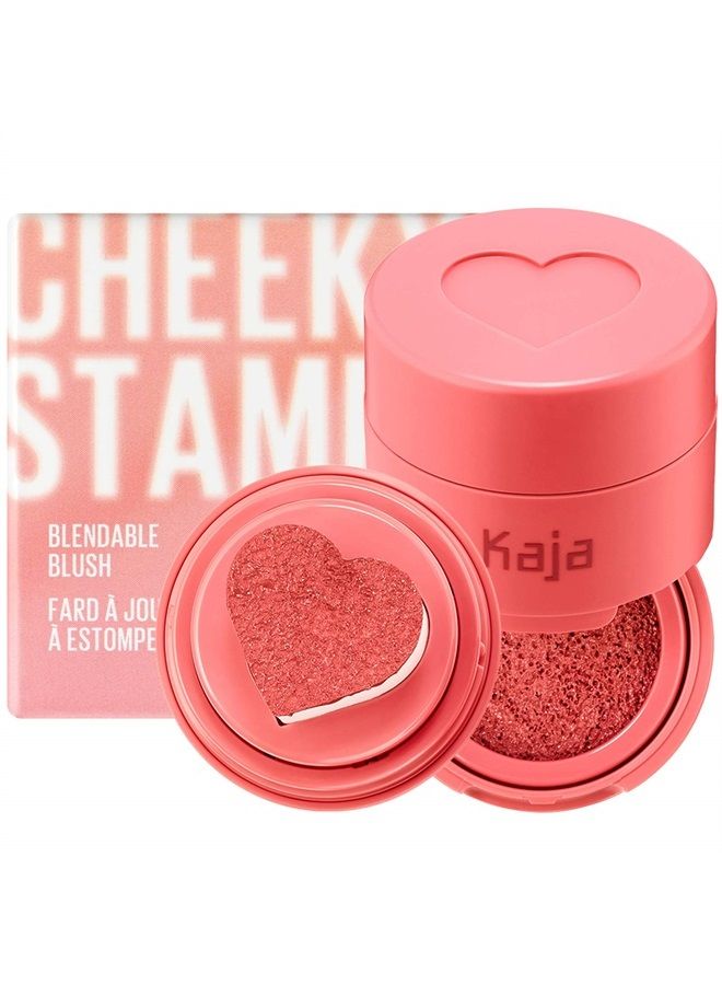 Blush - Cheeky Stamp | Gift, 7 Shades, Buildable & Blendable Shade with Heart-shaped Applicator, Coral Finish, 03 Bossy, 0.17 Oz