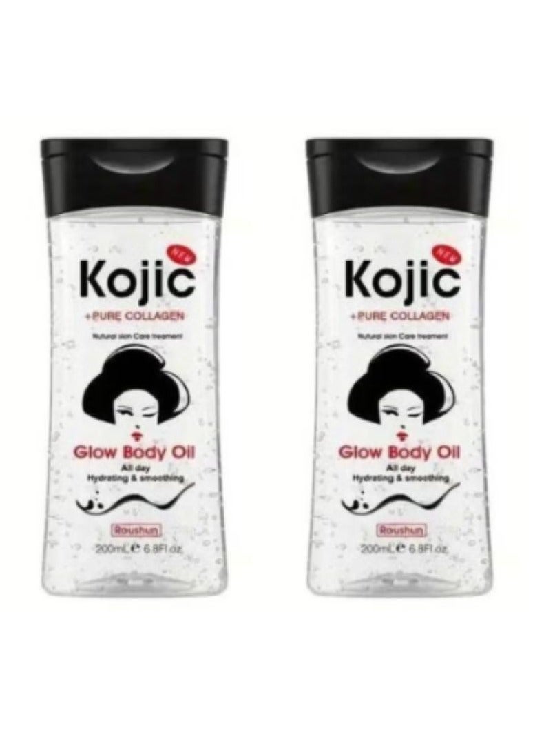KOJIC + PURE COLLAGEN SKIN GLOW BODY OIL 200ml +200ml 2PCS