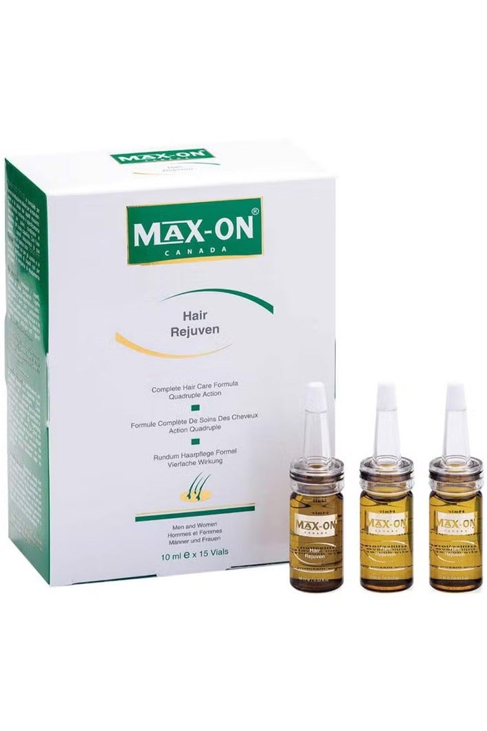 Max-On Hair Rejuvenation Vials â 15 x 10ml | Intensive Hair Nourishment & Strengthening Treatment