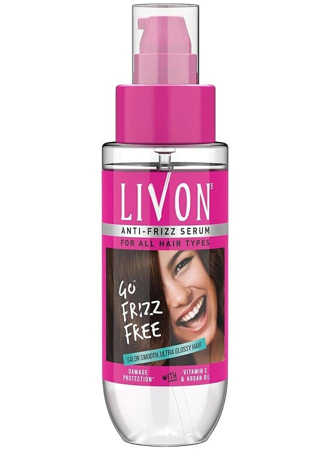 Serum Anti frizz Serum  For All Hair Types Damage Protection With Vitamin E & Argan Oil 100 ml