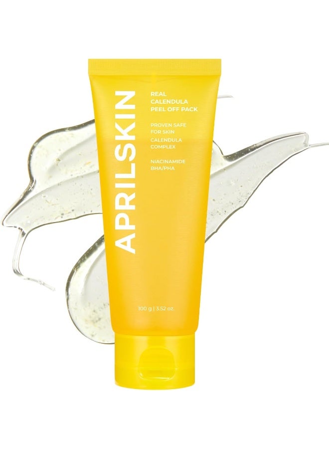 April Skin Real Calendula Peel Off Pack Pore Care Soothing Brightening Face Mask 100g