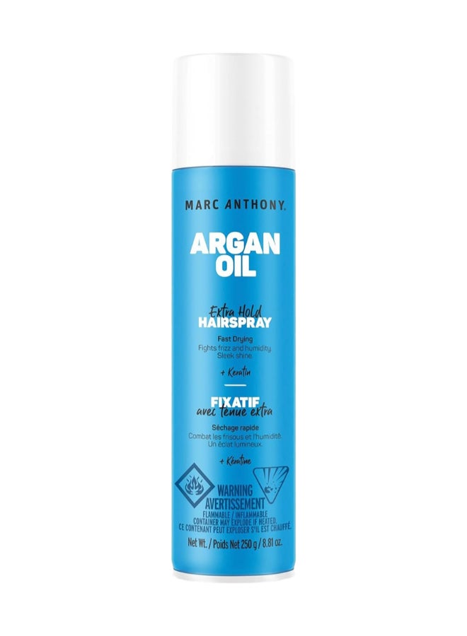 Marc Anthony Argan Oil Extra Hold Hairspray, Infused With Keratin, Fights Frizz And Humidity