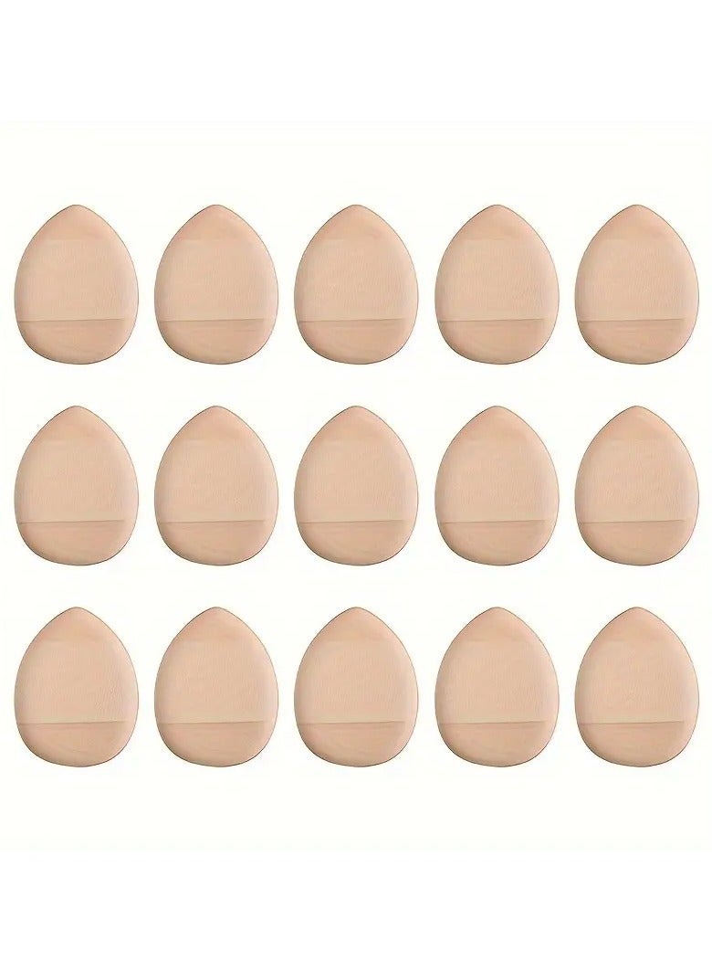 15pcs Mini Triangle Finger Makeup Puffs, Waterproof PU Cosmetic Sponges Set for Foundation, Concealer, Suitable for All Skin Types, Paraben-Free, Hydrophilic Polyurethane Material