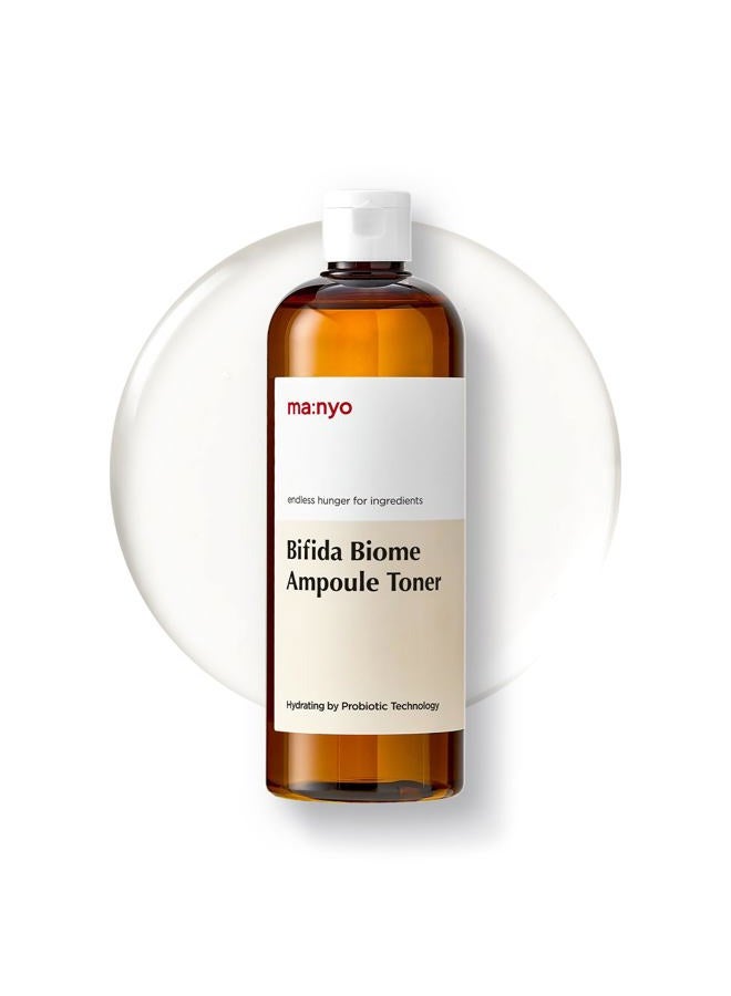 MANYO FACTORY Bifida Biome Ampoule Toner 13.5 fl oz (400ml) Moisturizing Toner for Face, 5-types-of Hyaluronic Acid, Daily Firmness, Korean Skincare for Women and Men