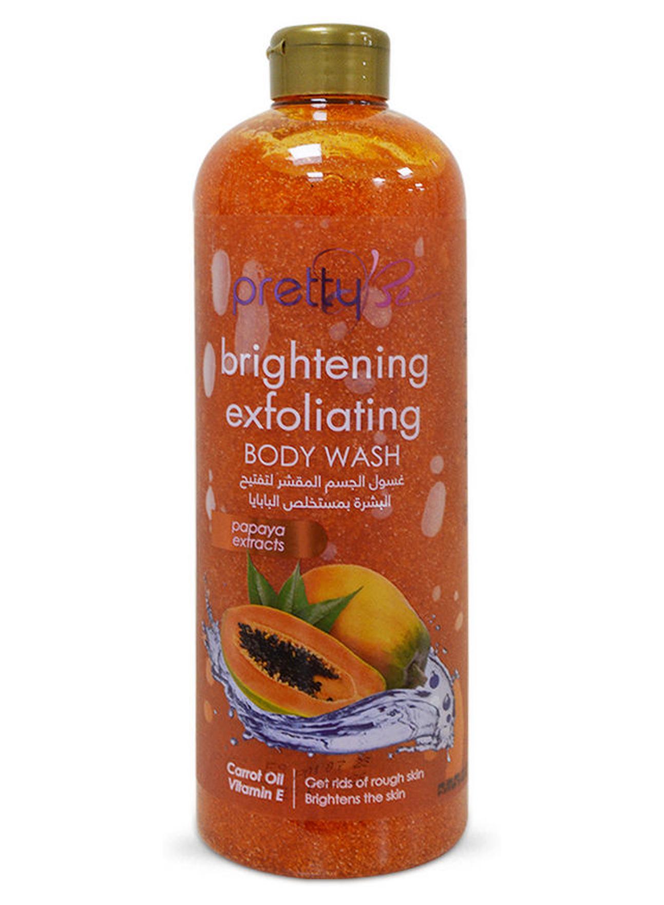 Brightening Exfoliating Body Wash Papaya Extracts, Carrot Oil, and Vitamin E 1000ml