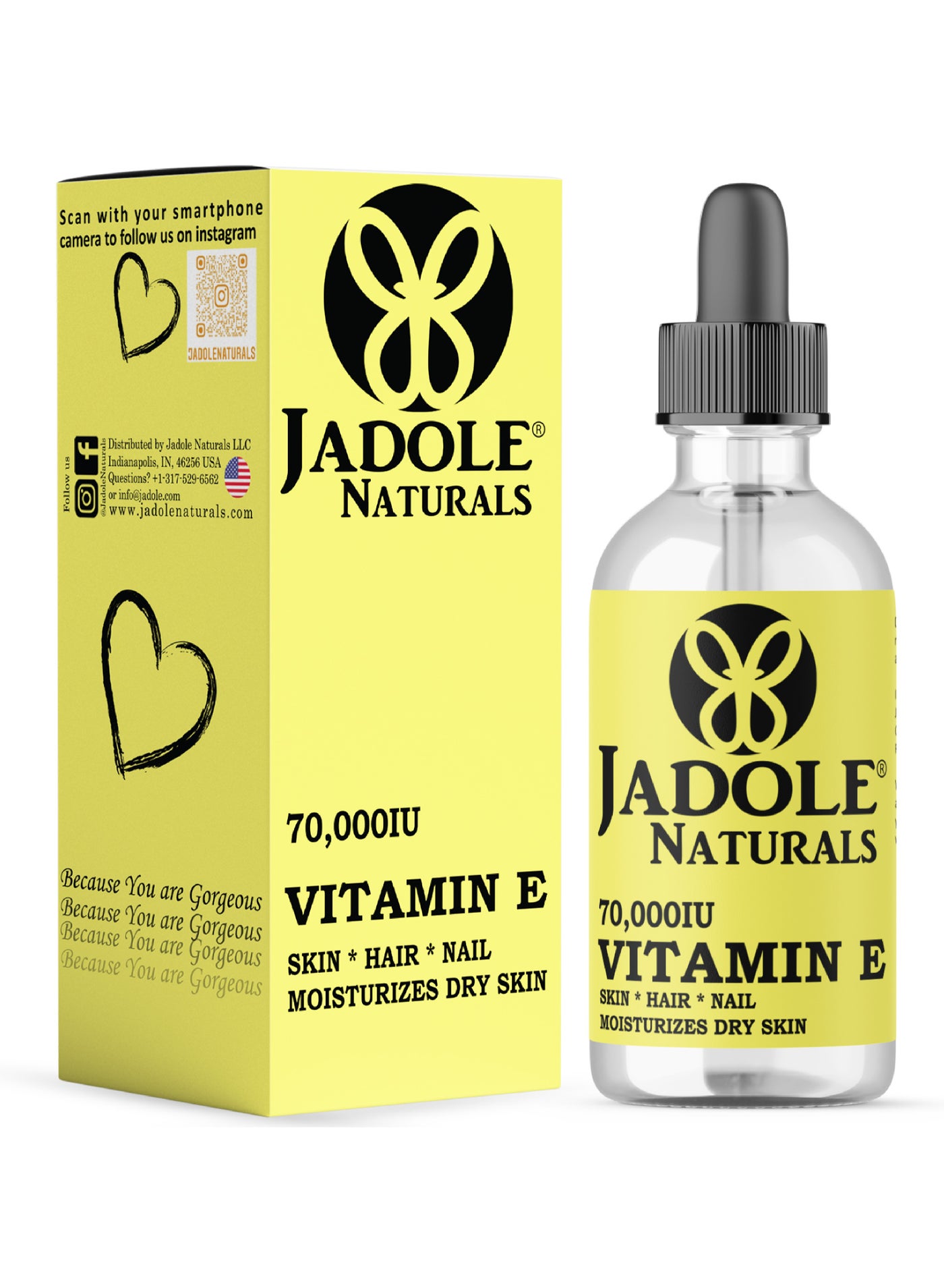 Vitamin E oil for skin hair and nails – 115ml,  70000IU