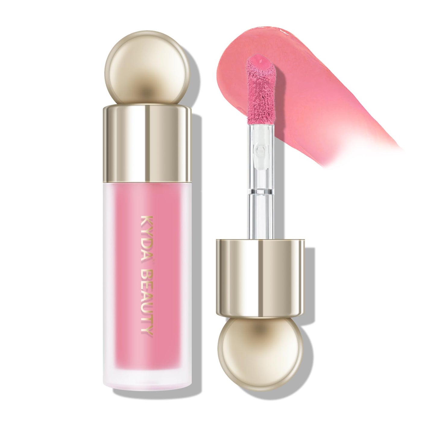KYDA Liquid Blush, Matte Tinted for Cheeks, Lasting Dewy Cheek, Soft Creamy Blush, Blendable Lightweight, Buildable Matte Coverage, #01+#02