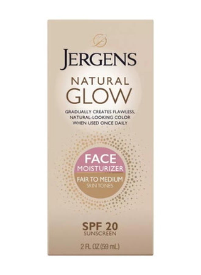 Natural Glow Daily Facial Moisturizerfor Healthy, Radiant Skin, Light to Medium Skin, 2 oz 59ML