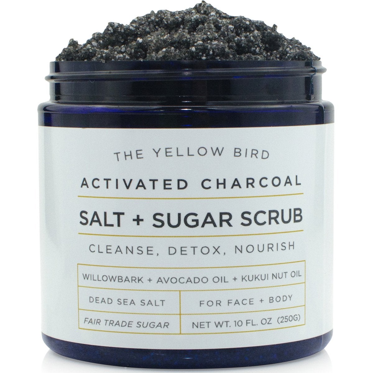 Activated Charcoal Face & Body Scrub â€“ Natural Deep Cleansing Exfoliator for Smooth, Soft Skin â€“ Gentle Salt & Sugar Scrub for Armpit & Foot Detox â€“ For Men & Women â€“ Made in USA