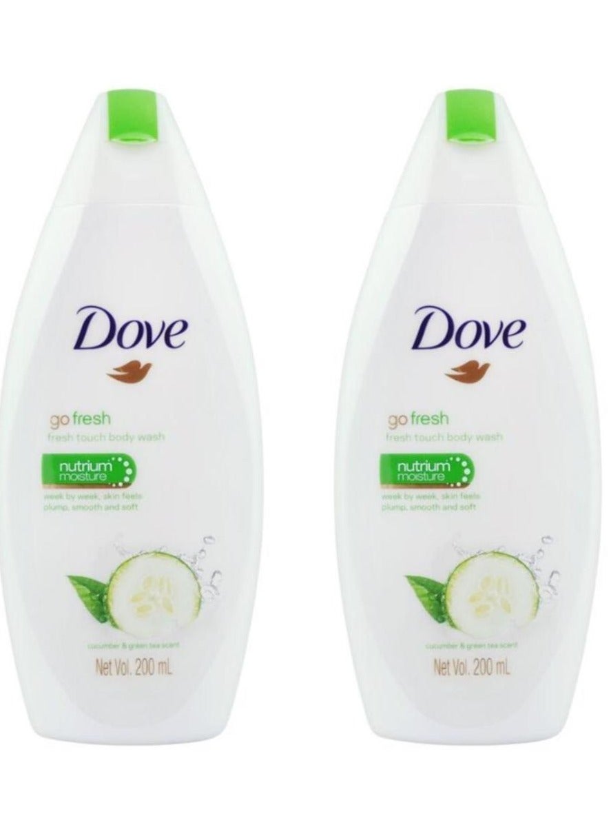 Go Fresh Body Wash Cucumber and Green Tea 200ml 2 pcs