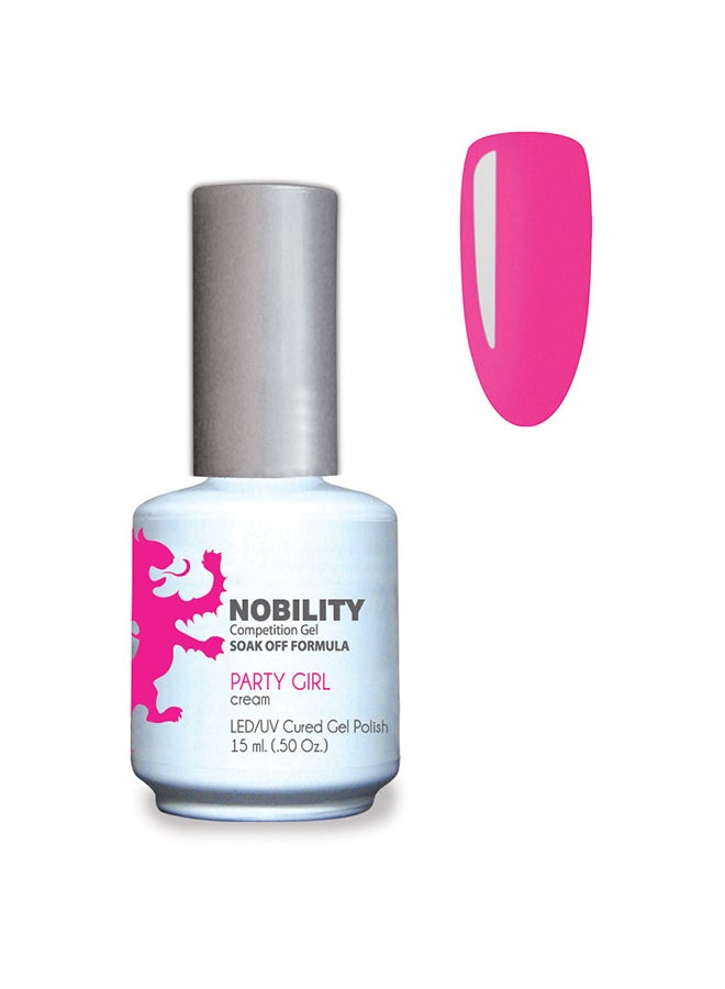 Gel Nail Polish 15 ml, Long Lasting, Chip Resistant, Requires Drying Under UV Led Lamp Party Girl Nbgp62