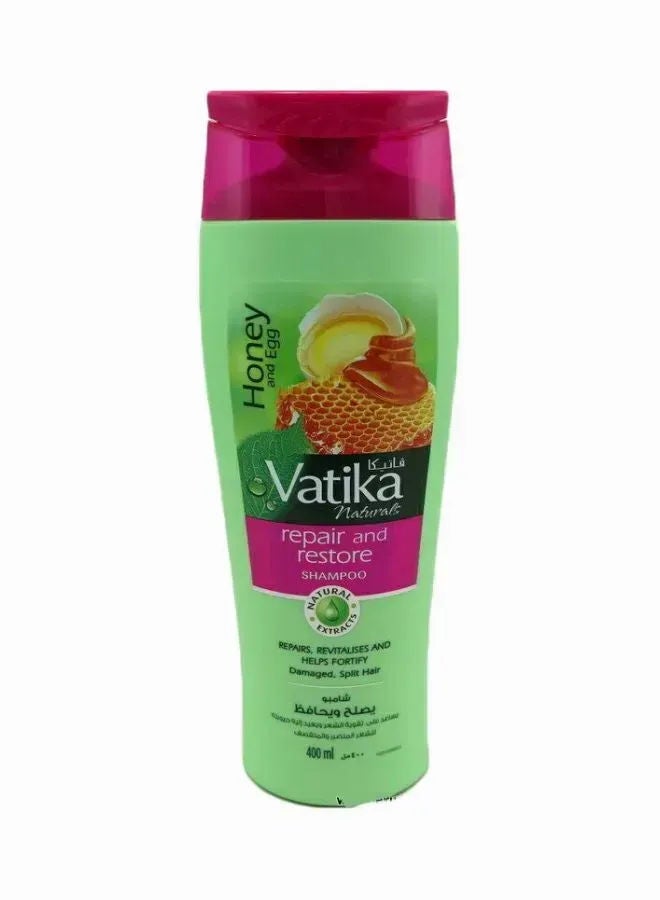 Vatika Naturals Repair & Restore Shampoo With Honey And Egg, 400ml