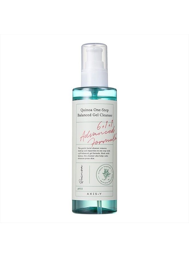 Quinoa One Step Balanced Gel Cleanser 180ml / 6.08 fl. oz | Gentle Facial Cleanser | Sensitive Skin | pH Balancing Cleanser | Cleanser for sensitive skin