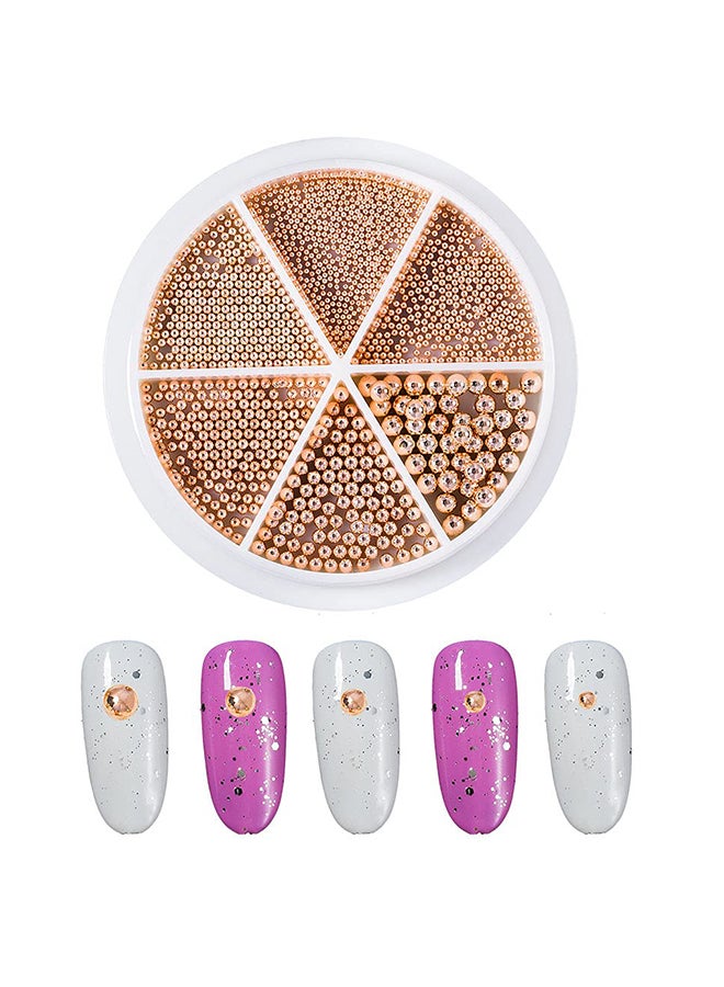 Nail Art Accessories Mixed Size Metal Caviar Beads Dark Silver 3D Design Fingernails Toenails Decoration Manicure Tips Charms NACRG