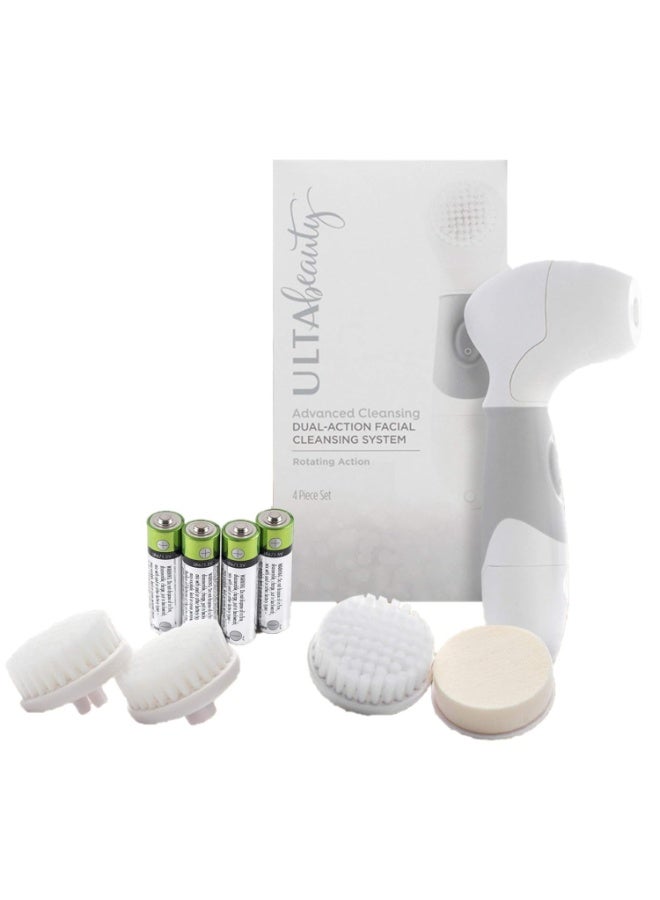 ULTA Beauty Advanced Cleansing Dual-Action Facial Cleansing System and One Set Replacement Brushes