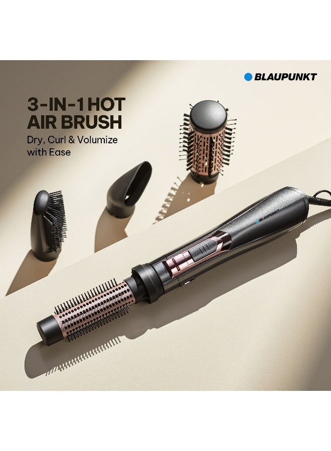 Blaupunkt Hot Air Electric Brush Set 1200W – Ionic Hair Styler with 4 in 1 Styling Attachments, 2 Heat Settings, Anti-Frizz Technology, 360° Swivel Cord, Fast Drying, Cool Air Mode, For All Hair Types -SAL514 - image 2