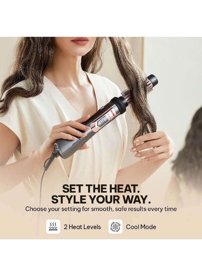 Blaupunkt Hot Air Electric Brush Set 1200W – Ionic Hair Styler with 4 in 1 Styling Attachments, 2 Heat Settings, Anti-Frizz Technology, 360° Swivel Cord, Fast Drying, Cool Air Mode, For All Hair Types -SAL514 - image 6